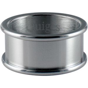 Quiges Stapelring Ring - Basisring  - Dames - RVS zilverkleurig - Maat 18.5 - Hoogte 8mm
