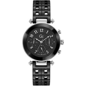 GC Y65003L2MF horloge dames Sport Chic staal i.c.m zwart keramiek  met zwarte wijzerplaat en Zwitsers uurwerk