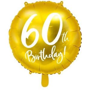 Folieballon 60 Jaar – 60 Jaar Versiering – Goud