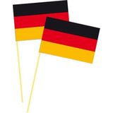 50x stuks Duitsland vlag prikkers 10 cm - Duitse feestartikelen en tafel versiering