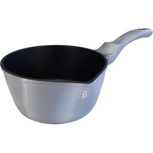 BerlingerHaus 6009 - Steelpan - metallic grey line - met Tuit Ø16cm - Aluminium - ook inductie