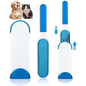 Pluizenborstel-Haarverwijderaar-Kattenborstel-Hondenborstel-Dubbelzijdig-Kledingborstel-Kledingroller-Herbruikbare borstel-Zelfreinigend-Haarvanger-Kattenhaar verwijderaar-Hondenhaar verwijderaar