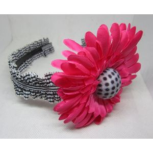 ZoeZo Design - haarband - diadeem - roze - zwart - wit