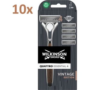 Wilkinson Sword - Quattro Titanium - Vintage Edition - 10x Scheersysteem + 50 Scheermesjes