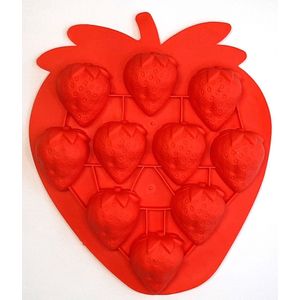 EIZOOK Aardbeien vorm - chocolade - mousse - ijs - fondant - siliconen