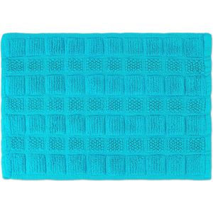 Relaxdays badmat antislip - badkamermat 60x40 cm - uitstapmat - douchemat - wasbaar - Aqua