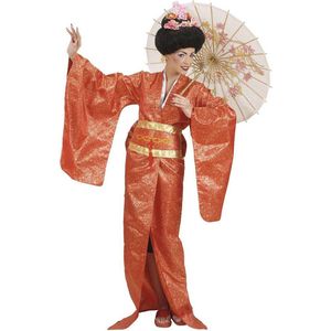 Widmann - Geisha Kostuum - Geisha Rood Luxe Rijzende Zon Kostuum Vrouw - rood - Small - Carnavalskleding - Verkleedkleding