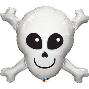 Qualatex - Folieballon XL Doodshoofd 81 cm - Halloween - Halloween Decoratie - Halloween Versiering - Halloween Ballonnen