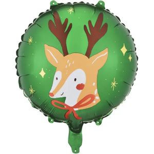 Partydeco - Kerst Folieballon Reindeer - 45 cm