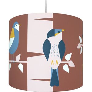 Hanglamp Vogels bruin meisjeskamer Verlichting diameter 30cm met pendel voor kinderkamer