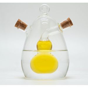 Muntel® Olie en Azijn stel - Olijfolie - Azijn - Accessoires - Transparant - Glas - 2 in 1