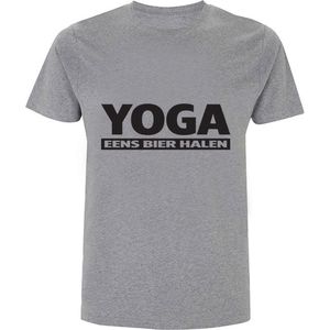 Yoga eens bier halen Heren T-shirt | alcohol | drank | feest | zuipen | vriend | vriendin | cadeau