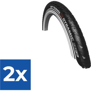 Buitenband CST Tournée Dynamic 28 x 1.75 / 47-622 mm - zwart met reflectie - Voordeelverpakking 2 stuks