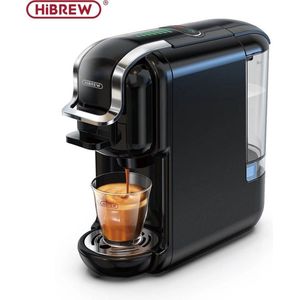 Bolmans - Hibrew Koffiezetapparaat, Senseo, Cappuccino, Zwart, 19bar 5 in 1, warm koud