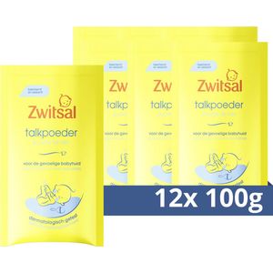 Zwitsal Talkpoeder - Navul Verpakking Baby - 12x100 gr