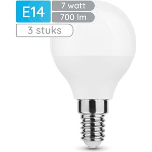 Modee E14 LED Lamp 7W - 700lm - 2700K - Warm Wit - LED Globe Mini P45 - Vervangt 54W Halogeen Gloeilamp - 3 stuks