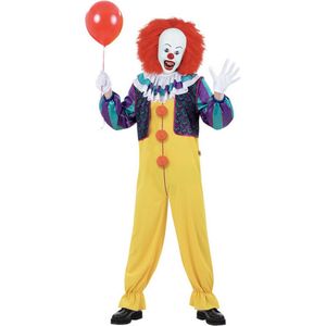 Smiffy's - Monster & Griezel Kostuum - Ballon Blije Clown - Man - Geel, Paars - Medium - Halloween - Verkleedkleding