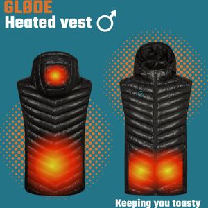 GLØDE Elektrische Verwarmde Kleding Jas Bodywarmer Vest Heren Zwart Maat S Incl. Powerbank