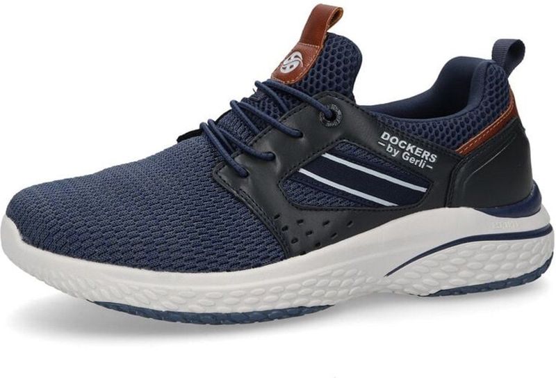 Dockers by Gerli Mesh Sneaker Navy Sneakers navy EU42 Textiel Heren - Basics, Street wear