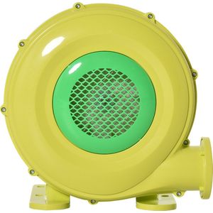 Outsunny 450W elektrische luchtpomp blazer pomp voor opblaasbaar speelgoed ABS geel + groen 342-029V90