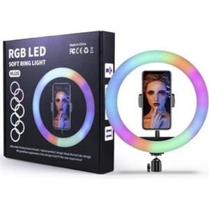 RGB LED Ring Lamp 33Cm / 12Inch Inclusief Bluetooth Afstandsbediening - Studiolamp - Selfie - RGB Lamp - Ringlamp - Tik tok - Flitser - Make up light - Studiolamp - Ring Light Multi kleuren – HiCHiCO®
