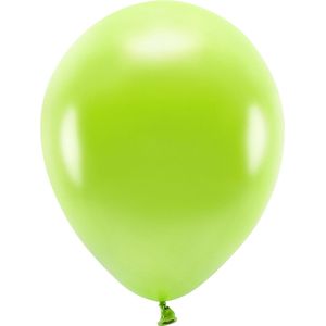 100x Lichtgroene/limegroene ballonnen 26 cm eco/biologisch afbreekbaar - Milieuvriendelijke ballonnen - Feestversiering/feestdecoratie - Lichtgroen thema - Themafeest versiering