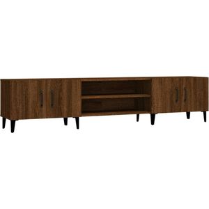 vidaXL - Tv-meubel - 180x31,5x40 - cm - bewerkt - hout - bruin - eikenkleur