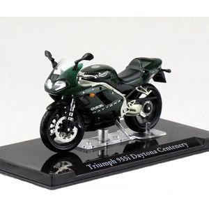 Triumph 955i Daytona Centenery (Groen) (12 cm) 1/24 Atlas - Modelmotor - Schaalmodel - Model motor - Miniatuurmotor - Miniatuur motor