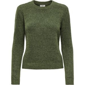 Jacqueline de Yong Trui Jdysilja L/s O-neck Pullover Knt 15277866 Winter Moss/melange Dames Maat - XXL