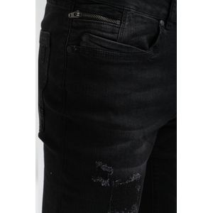 Gabbiano Jeans Ultimo Skinny Fit Jeans Powerflex 82655 Black Destroyed Mannen Maat - W27 X L32