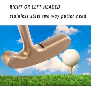 Tijdloze klassieke golfputter, 35"" lengte, tweewegkop in putt-putt-stijl en premium rubberen grip voor mannen en vrouwen, voor rechts- of linkshandige golfers