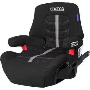 SPARCO Isofix lage stoelverhoger met Gr 3-rugleuning - zwart