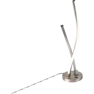 Paul Neuhaus paulina - Moderne Dimbare Vloerlamp | Staande Lamp met Dimmer - 1 lichts - H 470 mm - Staal - Woonkamer | Slaapkamer | Keuken
