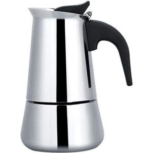 Draagbare roestvrijstalen koffiepot Moka Espresso Maker Mokka Pot Ideaal voor Thuis Camping & Reizen (100ml)