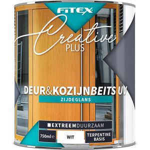 Fitex Creative+ Deur & Kozijn Beits Uv Zijdeglans - Beits - Dekkend - Terpentine basis - Wit
