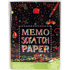 Memo Papier Scratch A4 50 Vel+2 Pennen - Wit