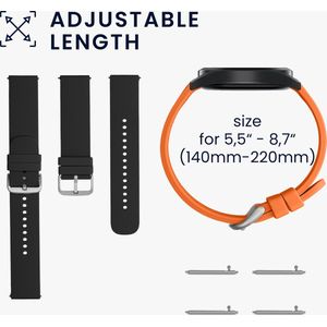 kwmobile 2x armband geschikt voor Huami Amazfit Bip 5 / Amazfit GTR 4 - Bandjes voor fitnesstracker in zwart / oranje