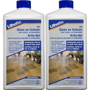 Lithofin MN Glans en Schoon - Glansmilk concentraat NATUURSTEEN - 2 x 1L - Voordeelpack