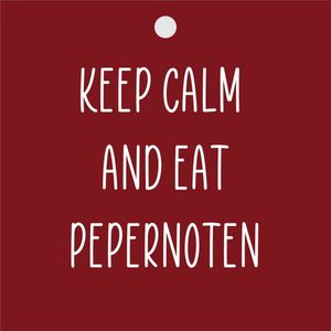 Sinterklaas Kaartjes - Cadeau Kaartjes - Keep calm and eat pepernoten - 20 stuks - 7 x 7 cm