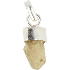 Chrysoberyl hanger met zilveren kapje