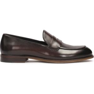Men's brown leather loafers