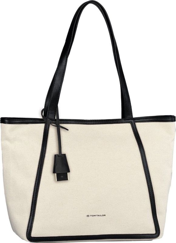 TOM TAILOR Shopper Schoudertas Suzi Zip Tote Bag Beige Crème