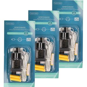 3x stuks adapter 3x AAA batterij vervanger