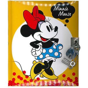 Minnie Mouse Dagboek met Slot - Kinderen - Oranje Zwart - 15 x 18 x 1,8 cm