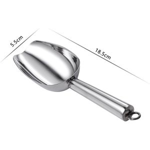 IJsblokjes Schep 18,5cm IJs Tang IJsblokjesschep IJsschep RVS Voerschep