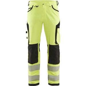 Blaklader High Vis werkbroek met 4-weg stretch zonder spijkerzakken 1197-1642 - High Vis Geel/Zwart - C44