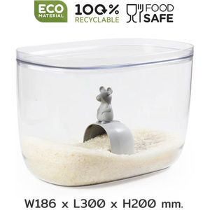 Qualy - Voorraadpot Voedselcontainer Lucky Mouse XL W186xL300xH200mm