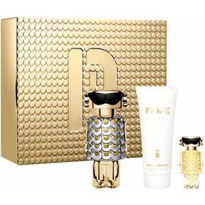 Paco Rabanne Fame Eau De Perfume Spray 80ml Set 3 - EDP 80Ml + EDP 4Ml + Body Lotion 100Ml