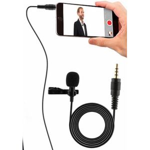 Clip-On Dasspeld Microfoon | Lavalier voor Mobiel (iPhone & Android)