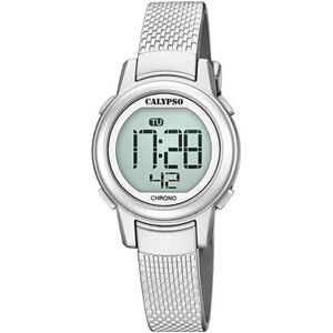 Calypso K5736/1 digitaal horloge 30 mm 100 meter grijs/ zilver